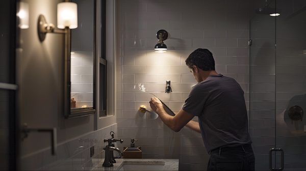 Luminaire salle de bain : les étapes de pose d'une applique murale